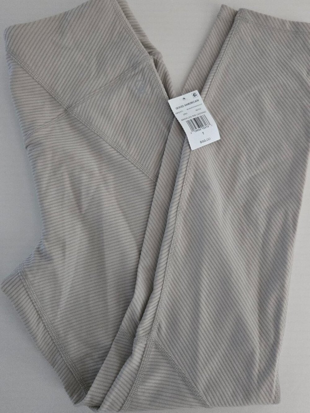Good American Ribbed Leggings | NWT | Angled Rib Leggings | Size XS/S | Beige